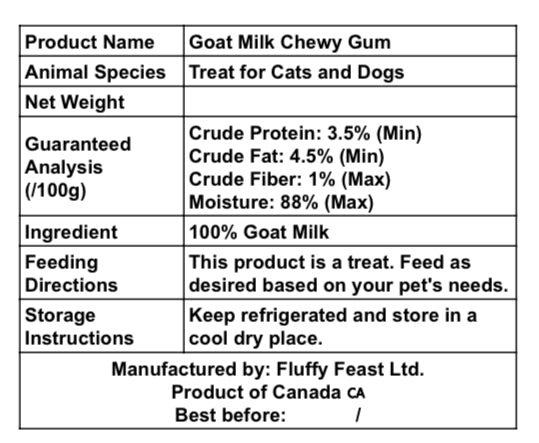 Goat Milk Chewy Gum - For Dogs & Cats