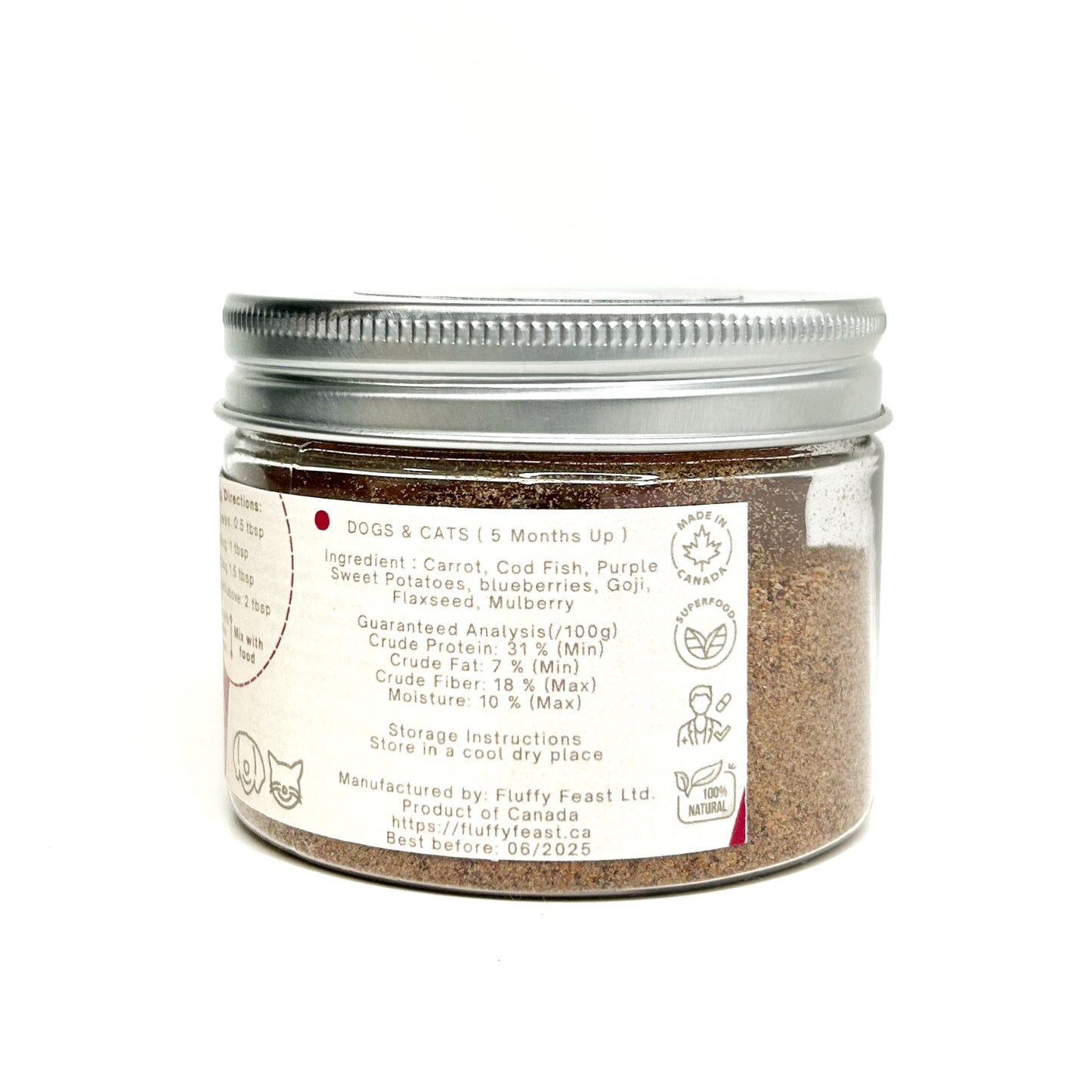 Fluffy Feast Eyes Care Formula for Dogs & Cats – Natural Eye Health Support with Carrot & Blueberries