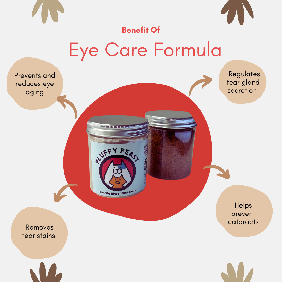 Fluffy Feast Eyes Care Formula for Dogs & Cats – Natural Eye Health Support with Carrot & Blueberries