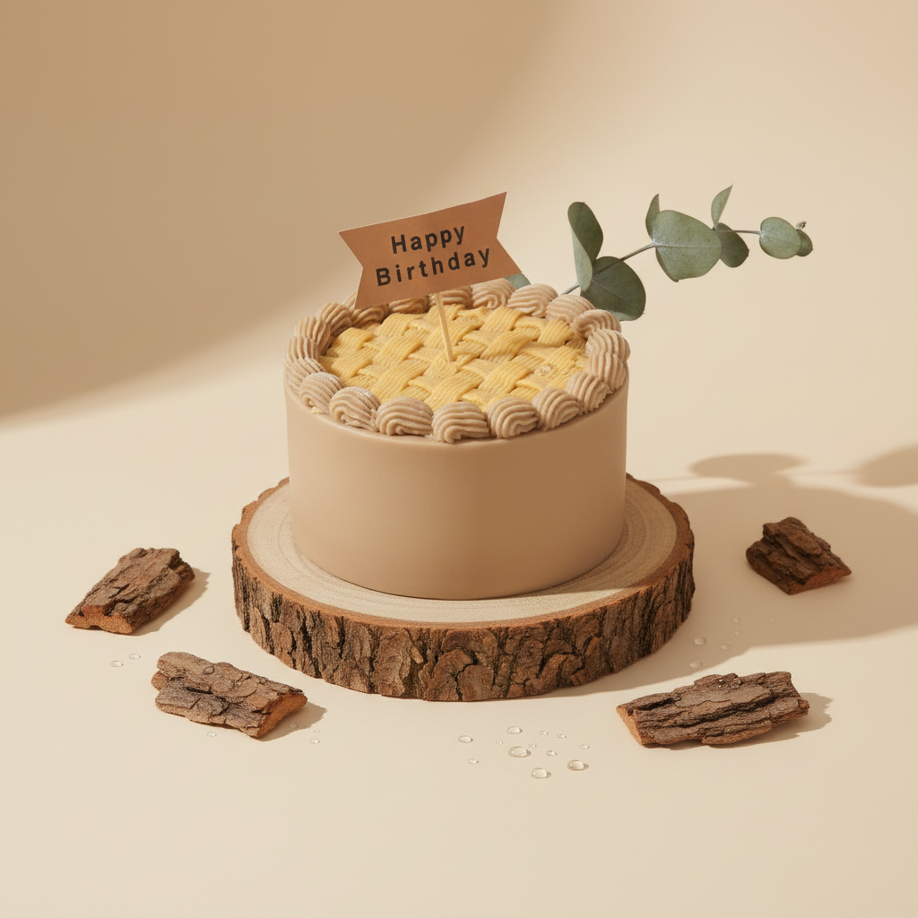 Pet Birthday Cake for Dogs & Cats – Natural, Pet-Safe Ingredients with Rustic Design