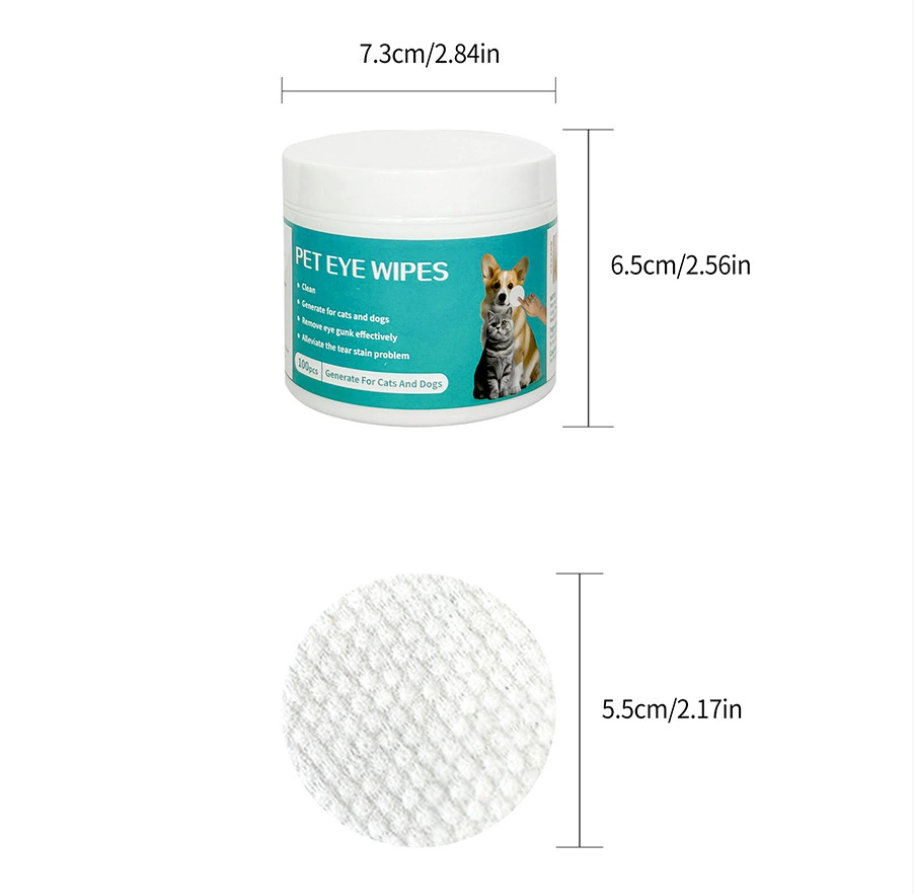Gentle Pet Eye Wipes: Tear Stain Remover for Dogs & Cats