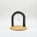 Cat Self-Grooming Arch Scratcher with Massage Brush &amp; Toy – 3-in-1 Grooming, Scratching &amp; Play Station