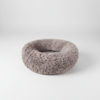 Fluffy Calming Pet Bed – Round Donut Plush Cushion for Cats & Dogs