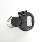 4-in-1 Retractable Dog Leash with Flashlight, Waste Bag Dispenser & Dual Leads