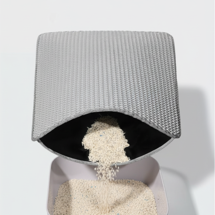 Double-Layer Cat Litter Trapping Mat – Waterproof, Easy-Clean Honeycomb Design