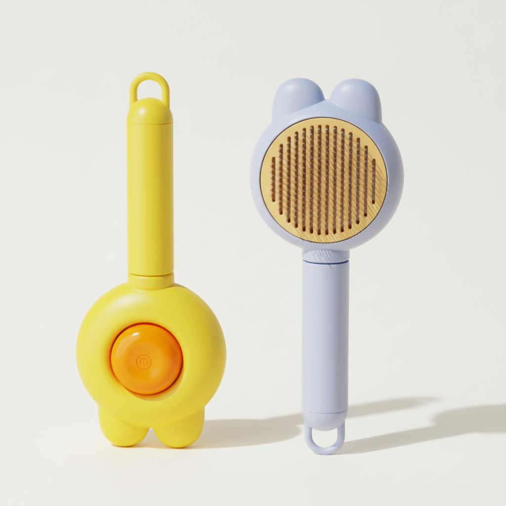 Self-Cleaning Pet Grooming Hair Brush