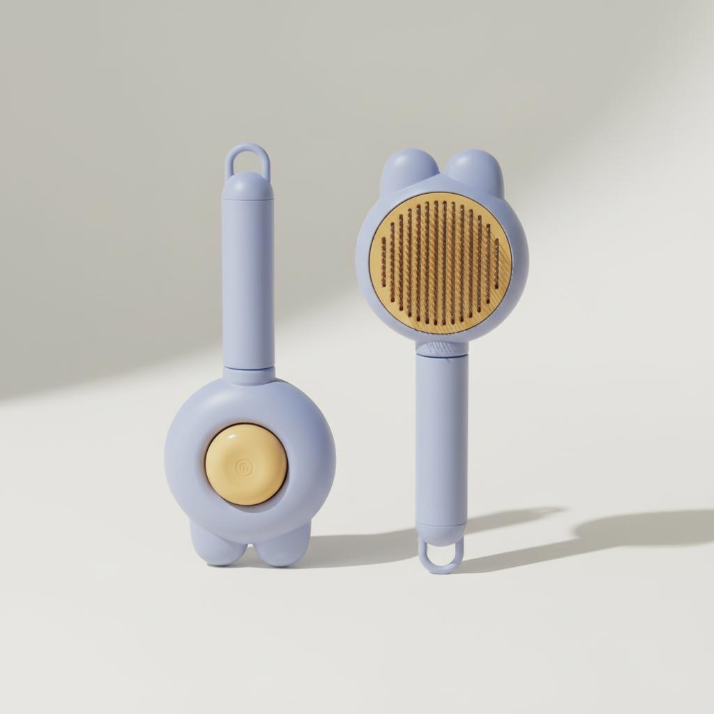 Self-Cleaning Pet Grooming Hair Brush