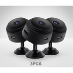 [Ultra HD | Wireless] 3-Pack Mini Wireless Surveillance Camera - 1080P Full HD, Built-in Battery