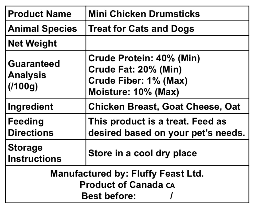 Mini Chicken / Duck Drumsticks - For Dogs & Cats