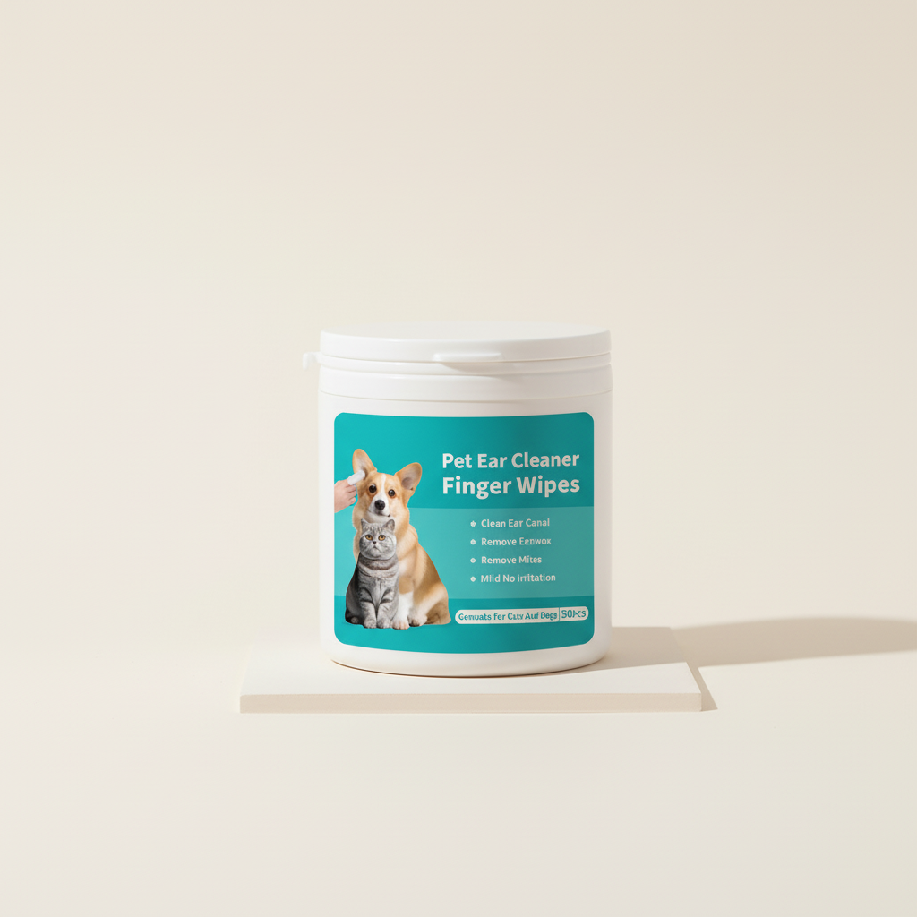 Gentle Pet Ear Cleaner Finger Wipes - 50 Count