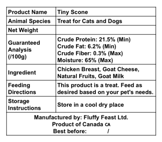 Tiny Scone – All-Natural, Handmade Treat for Cats & Dogs