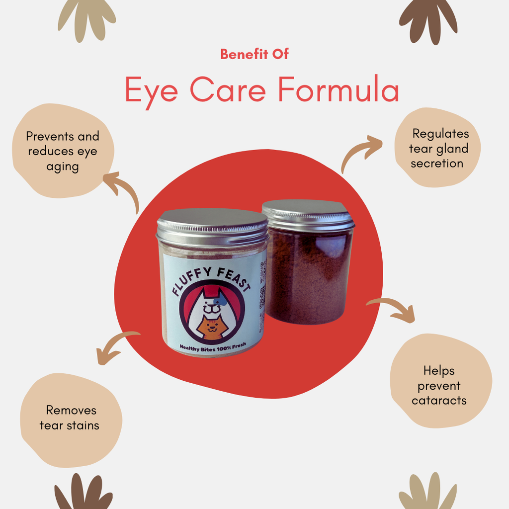 Fluffy Feast Eyes Care Formula for Dogs & Cats – Natural Eye Health Support with Carrot & Blueberries