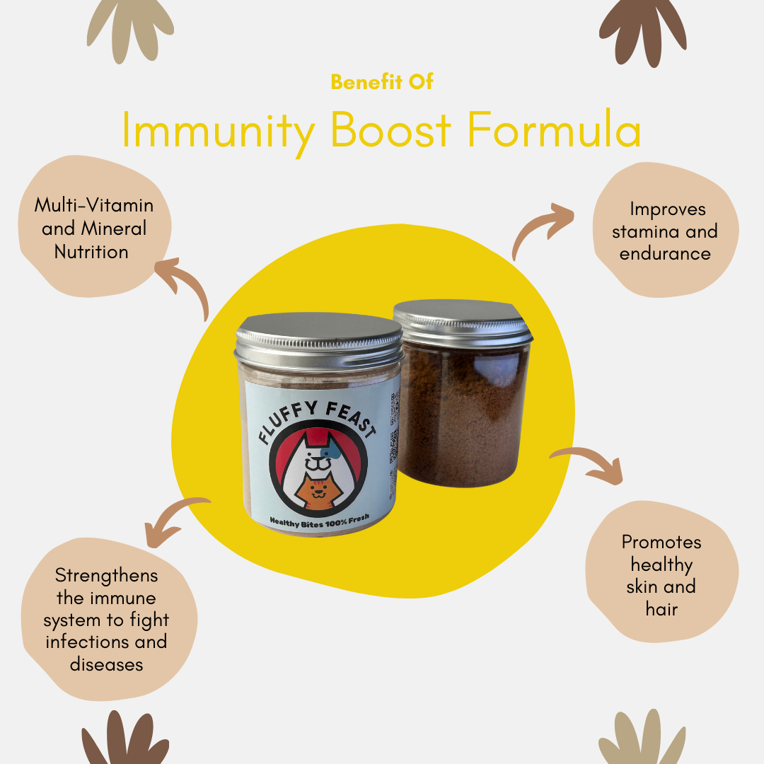 Fluffy Feast Immunity Boost Formula for Dogs & Cats – Natural Immune Support