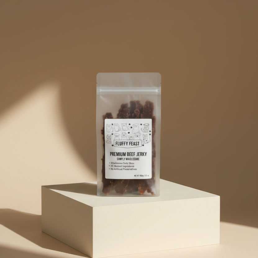 Dried Beef Jerky for Dogs – 100% Natural, High-Protein Treats | Grain-Free Pet Snack